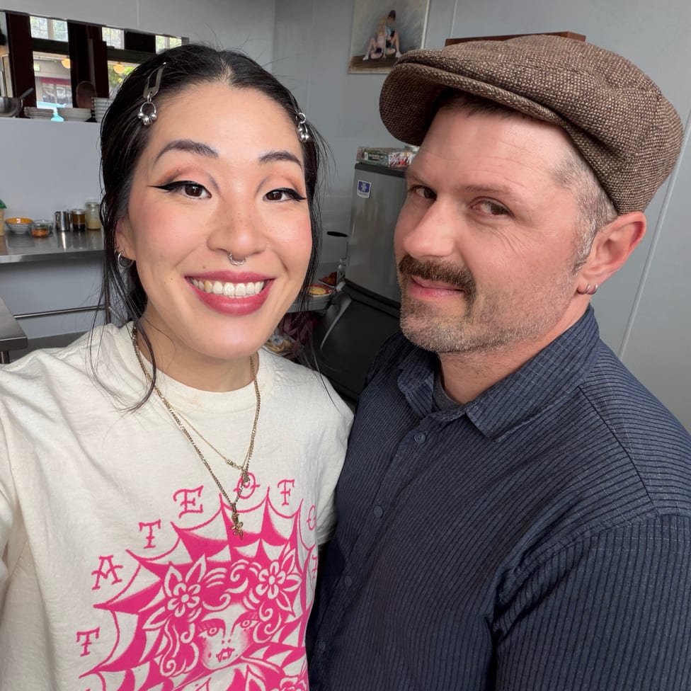 Jess and Eric, the founders of Rice Cracker Club